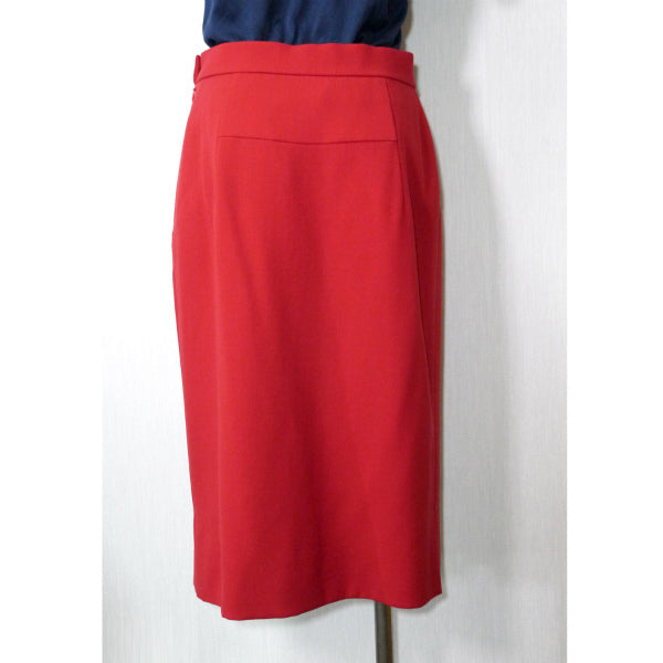 HERMES ロングタイトスカート（赤）