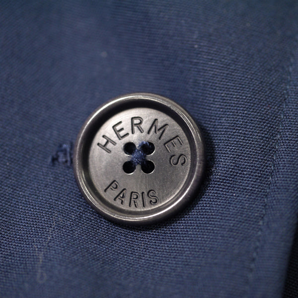 HERMES バックダーツvintage長袖シャツ（紺）