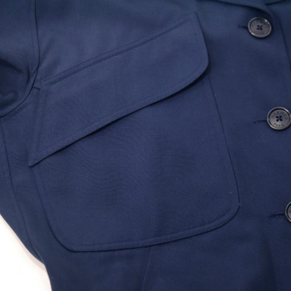 HERMES バックダーツvintage長袖シャツ（紺）