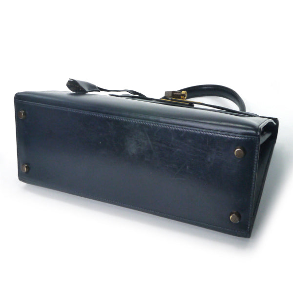 HERMES 78sケリー28 外縫い ボックスカーフ（濃紺）