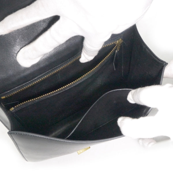 HERMES 80s!vintageコンスタンス23ボックスカーフ（黒）