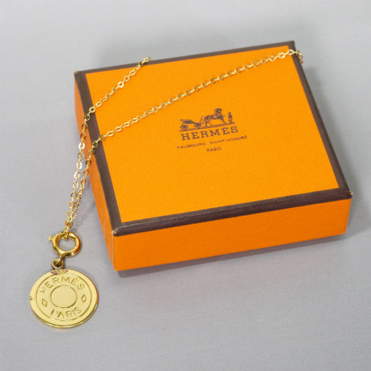HERMES　セリエ　コインネックレス（ゴールド）