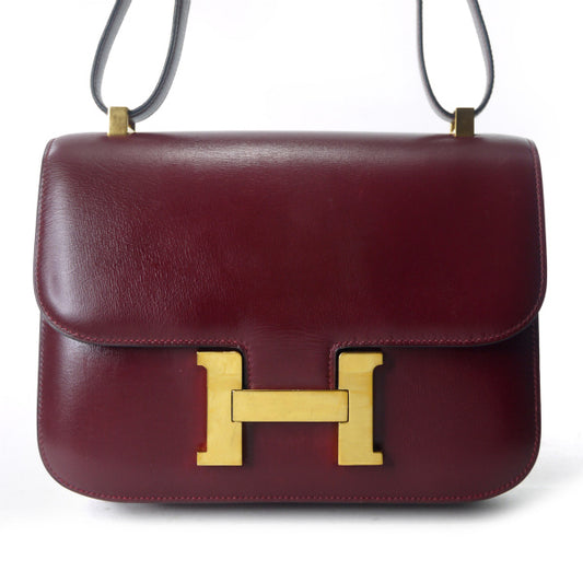 HERMES78sコンスタンス23ボックスカーフ（ルージュ）