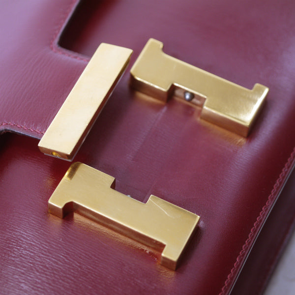 HERMES78sコンスタンス23ボックスカーフ（ルージュ）