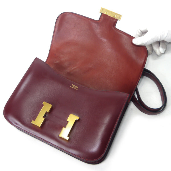 HERMES78sコンスタンス23ボックスカーフ（ルージュ）