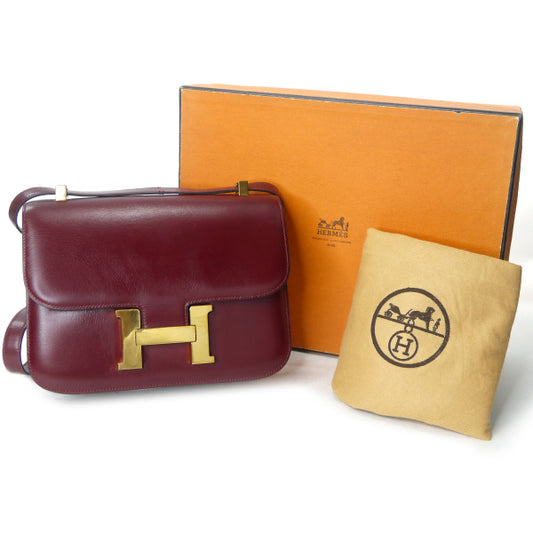 HERMES78sコンスタンス23ボックスカーフ（ルージュ）