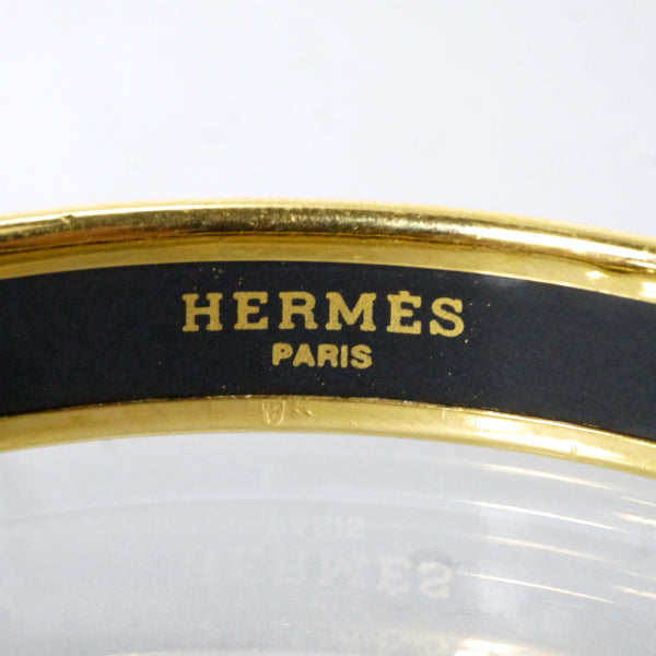 HERMES　エマイユPMバングル（濃赤系）