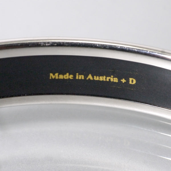 HERMES　エマイユPM ロゴバングル（シルバー×紺）