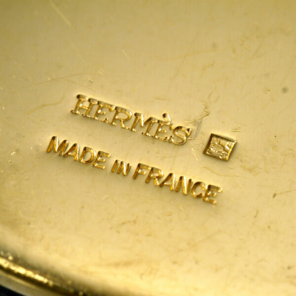 HERMES　エマイユブローチ "鴨"（ゴールド・青）