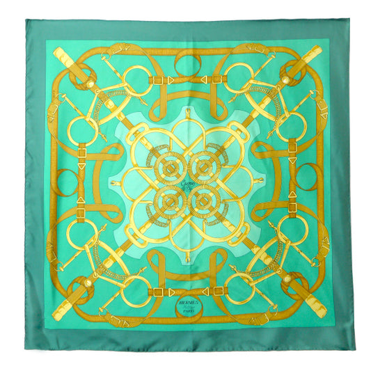 HERMES　大判カレ90スカーフ Eperon d'Or（エメラルド/黄金の拍車）