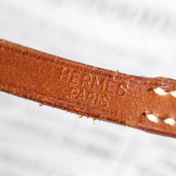 HERMES　アピ3 レザーチョーカー ロングブレス（茶/箱付き）