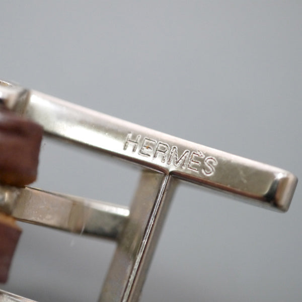 HERMES　アピ3 レザーチョーカー ロングブレス（濃茶）