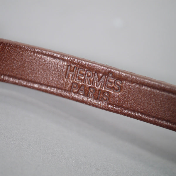 HERMES　アピ3 レザーチョーカー ロングブレス（濃茶）