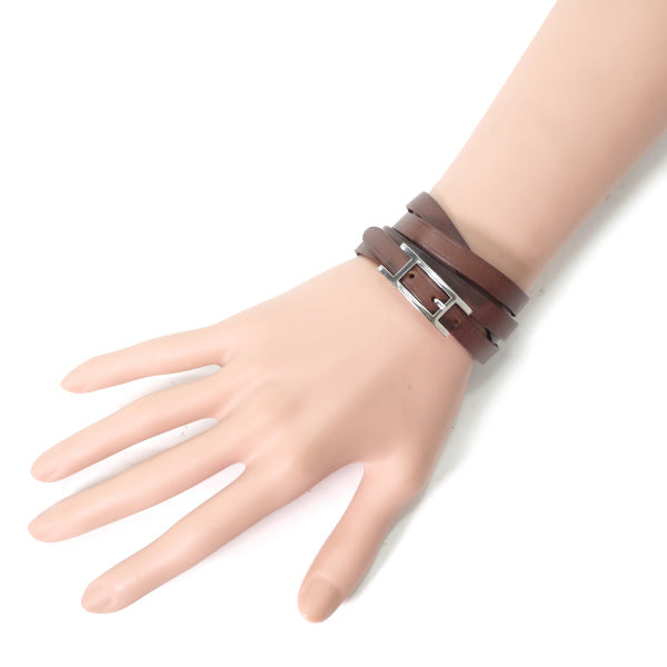 HERMES　アピ3 レザーチョーカー ロングブレス（濃茶）