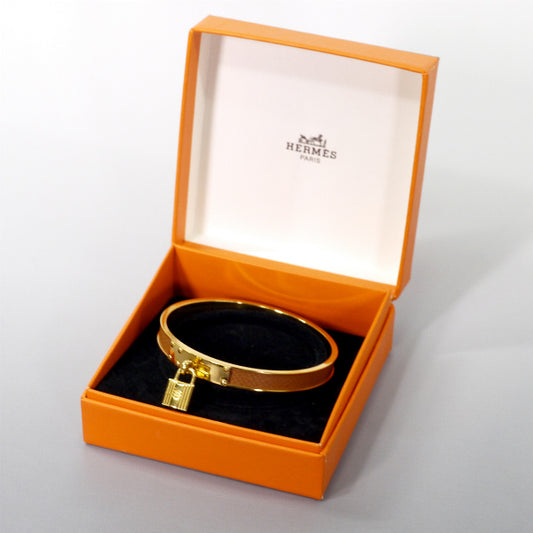 HERMES　ケリーバングル （ゴールドメッキ×レザー）