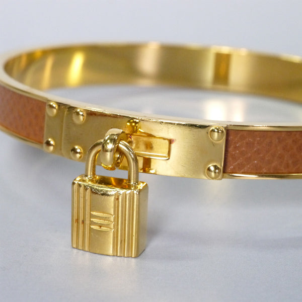 HERMES　ケリーバングル （ゴールドメッキ×レザー）