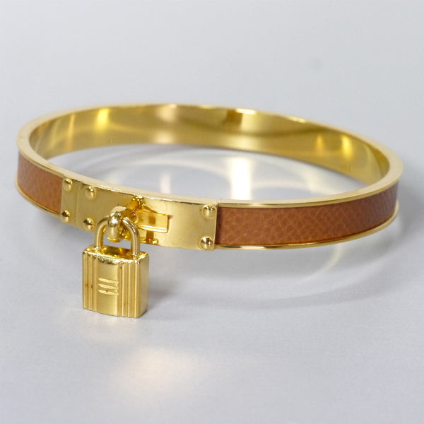 HERMES　ケリーバングル （ゴールドメッキ×レザー）