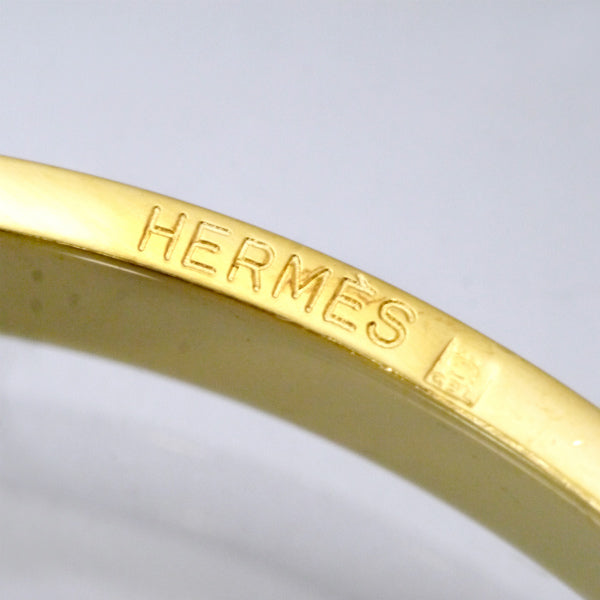 HERMES　リザード ベルトモチーフバングル （ゴールド/黒）