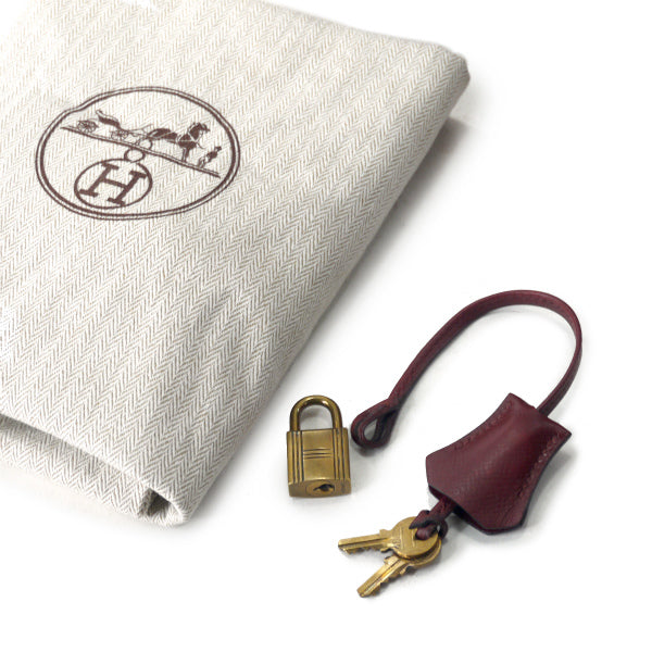 HERMES　ヴィンテージケリー28 内縫い ボックスカーフ（ルージュ）