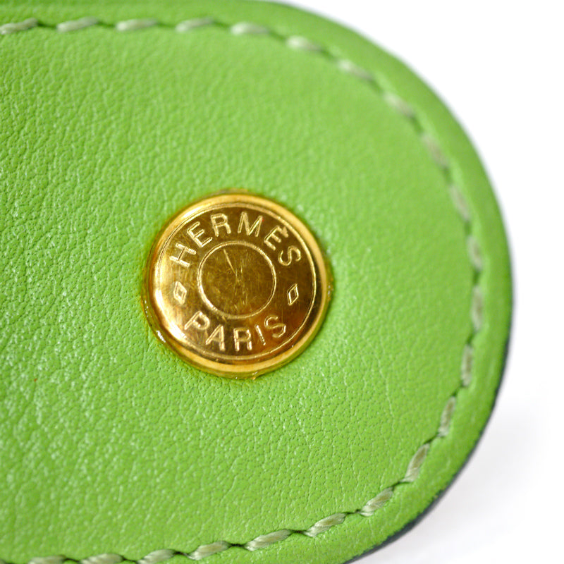 HERMES　メドール レザーブレスレット（ライム）