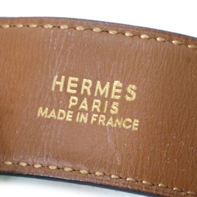 HERMES　メドール レザーブレスレット（ライム）