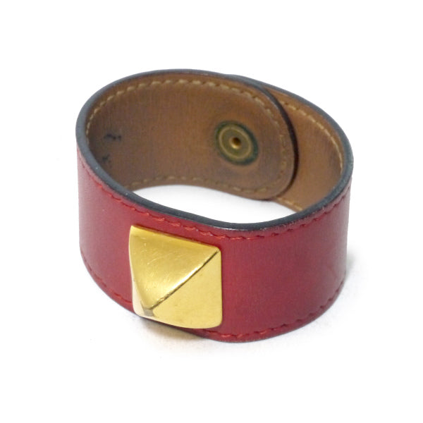 HERMES　メドール レザーブレスレット（レッド）
