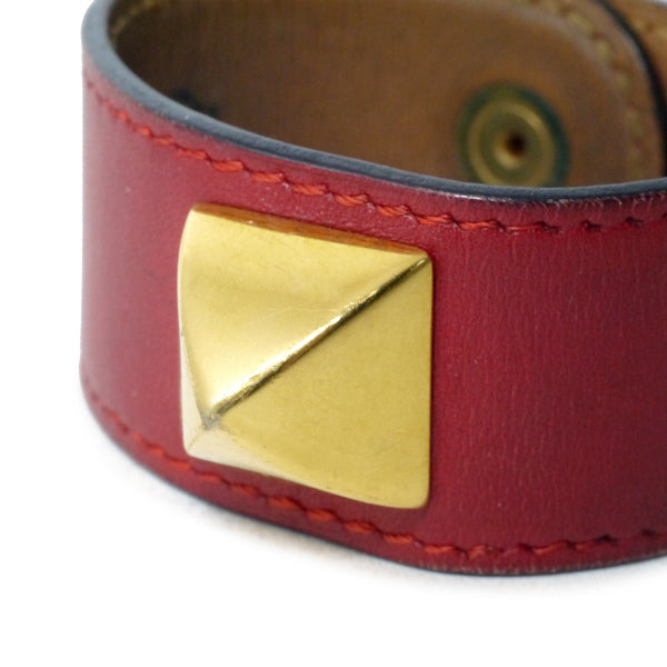 HERMES　メドール レザーブレスレット（レッド）