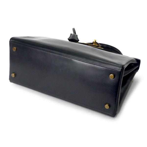 HERMESケリー77s!!28 内縫い ボックスカーフ（黒）