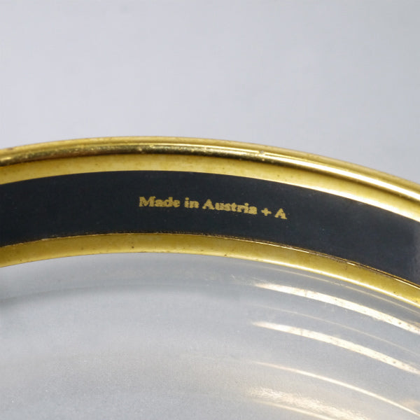 HERMES　ベルト柄 エマイユPMバングル（オレンジ系）