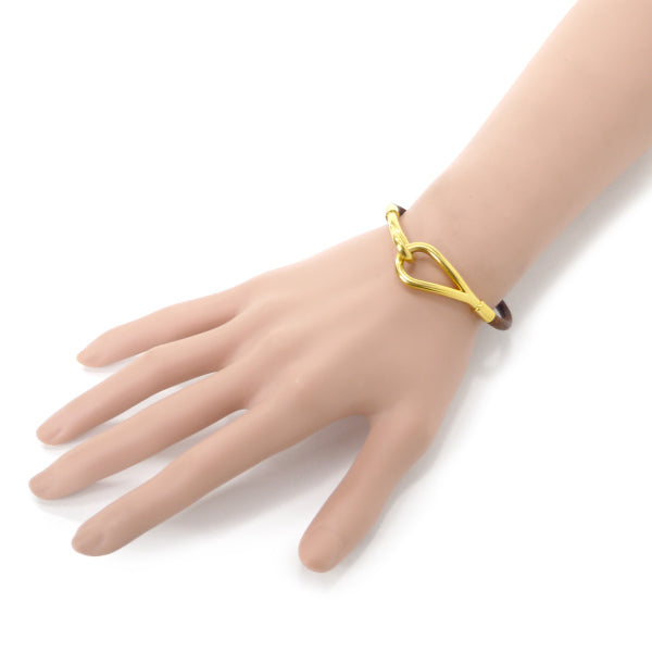 HERMES　ジャンボ レザーブレスレット（濃茶）