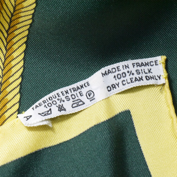 HERMES　大判カレ90スカーフ Les Armes de Paris（緑系/パリの紋章）