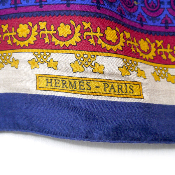 HERMES　Brins dor 金の若枝カシミヤ・シルク大判ショール