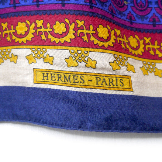HERMES　Brins dor 金の若枝カシミヤ・シルク大判ショール