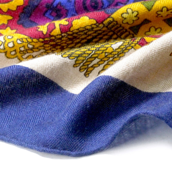 HERMES　Brins dor 金の若枝カシミヤ・シルク大判ショール