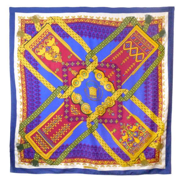 HERMES　Brins dor 金の若枝カシミヤ・シルク大判ショール