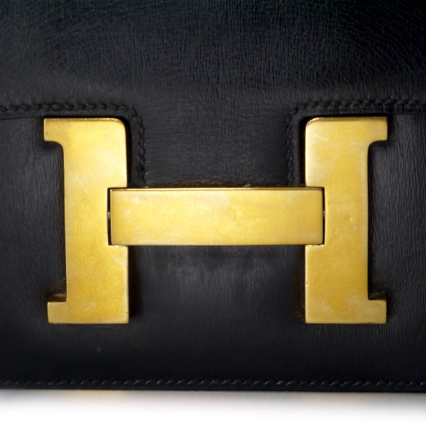 HERMES70sコンスタンス23ボックスカーフ（黒）