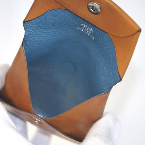 HERMES　総革コインケース（茶）