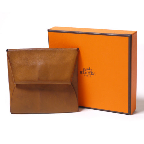 HERMES　総革コインケース（茶）