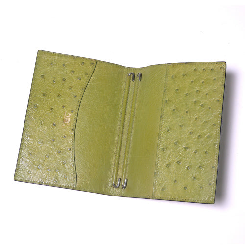 HERMES　オーストリッチ手帳カバー（グリーン）