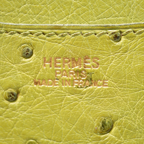 HERMES　オーストリッチ手帳カバー（グリーン）