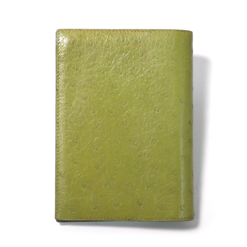 HERMES　オーストリッチ手帳カバー（グリーン）