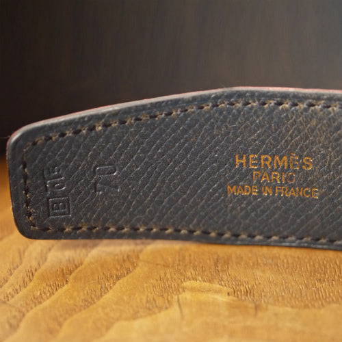HERMES　コンスタンス Hバックルベルト（リバーシブル赤or紺）