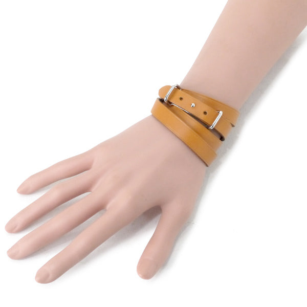 HERMES　アピ2 レザーチョーカー ロングブレス（茶/箱付き）