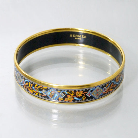 HERMES　オリエンタル エマイユPMバングル（青系）