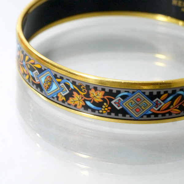 HERMES　オリエンタル エマイユPMバングル（青系）