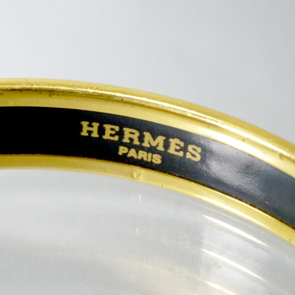 HERMES　アニマル柄エマイユPMバングル（赤系）