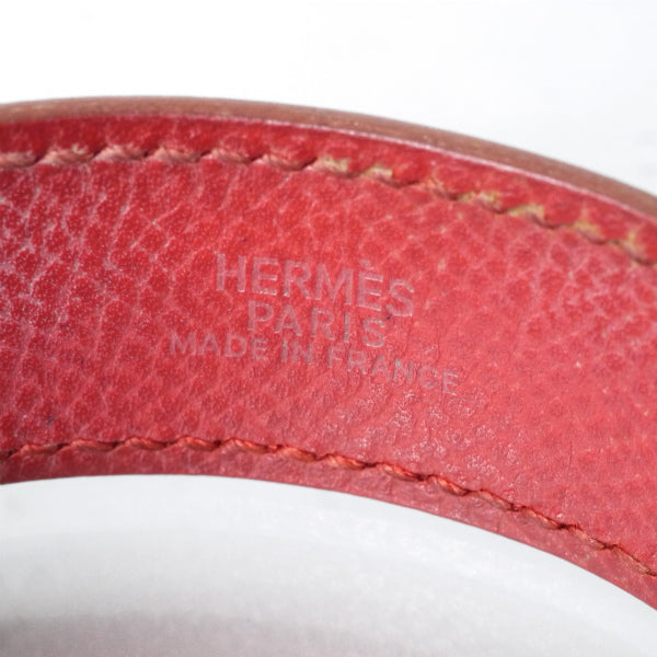 HERMES　アルテミス カデナモチーフレザーブレスレット（赤）