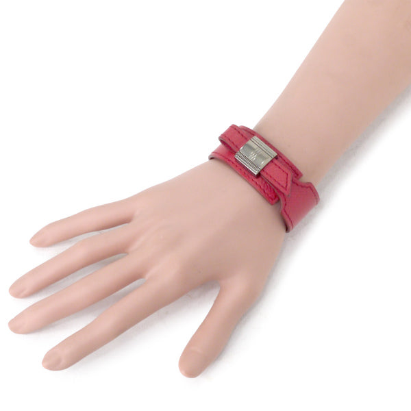 HERMES　アルテミス カデナモチーフレザーブレスレット（赤）