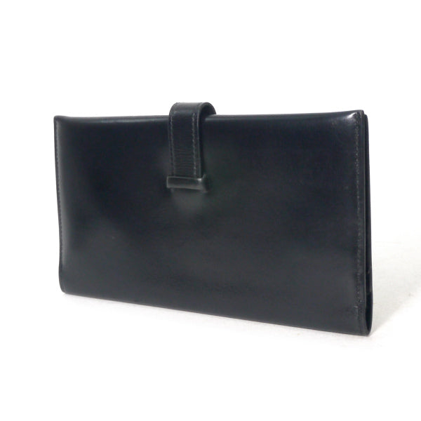 HERMES　ベアンクラシック長財布ボックスカーフ（黒）