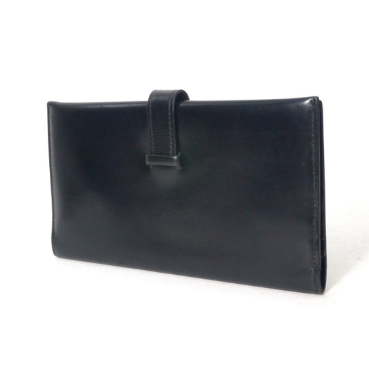 HERMES　ベアンクラシック長財布ボックスカーフ（黒）